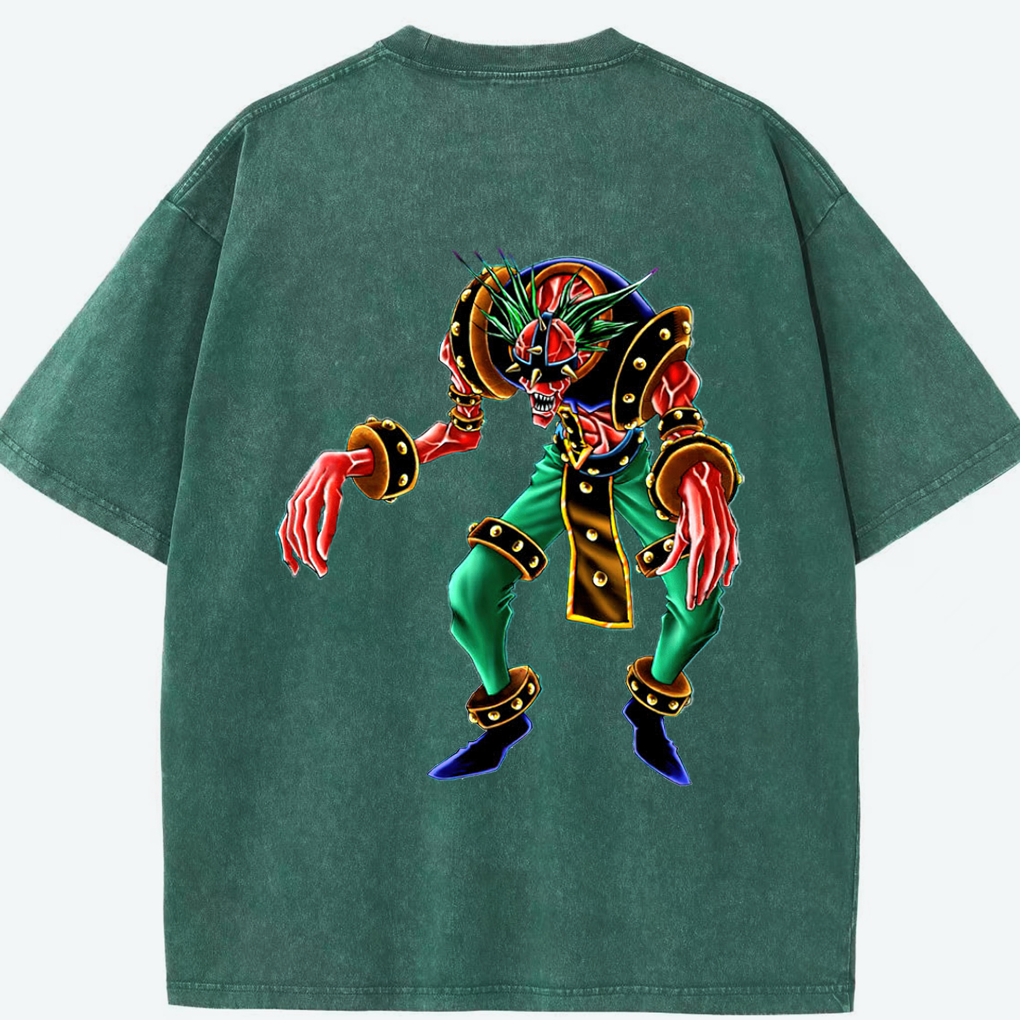 （画像用） 遊☆戯☆王 Yu-Gi-Oh! 綿100% ヴィンテージ風 半袖Tシャツ（背面プリント）